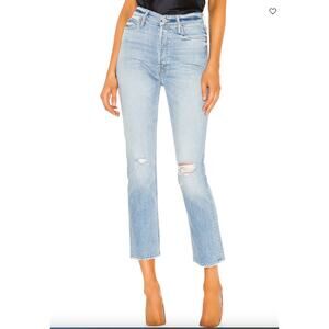 Mother Superior Button Dazzler Ankle Jeans Blue Size 24 Really Intoxicated Wash